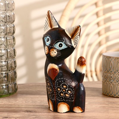 Сувенир «Кошка с синими глазами», 5×9×20 см, дерево