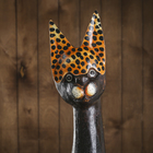 Сувенир "Кошка с леопардовыми лапками" дерево 7х16х100 см - фото 809212024