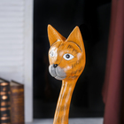 Сувенир «Рыжая кошечка с длинной шеей», 10×15×50 см, дерево - фото 57928484
