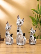 Сувенирный набор «Кошки белые», 15 см, 20 см, 25 см, 15×8×25 см, дерево - фото 57928488