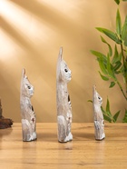 Сувенирный набор «Кошки белые», 15 см, 20 см, 25 см, 15×8×25 см, дерево - фото 57928489