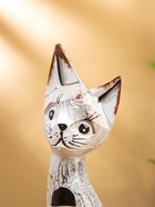 Сувенирный набор «Кошки белые», 15 см, 20 см, 25 см, 15×8×25 см, дерево - фото 59312637