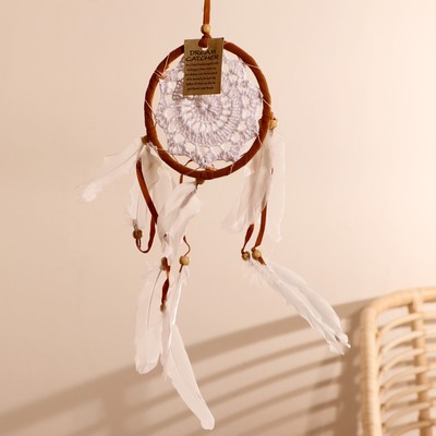 Ловец снов «Позитив», 0.7×12×40 см, коричнево-белый