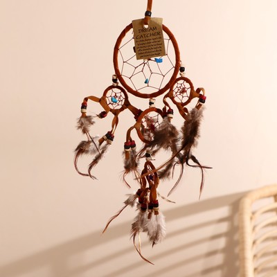 Ловец снов «Пять коричневых колец», 0.7×15×40 см