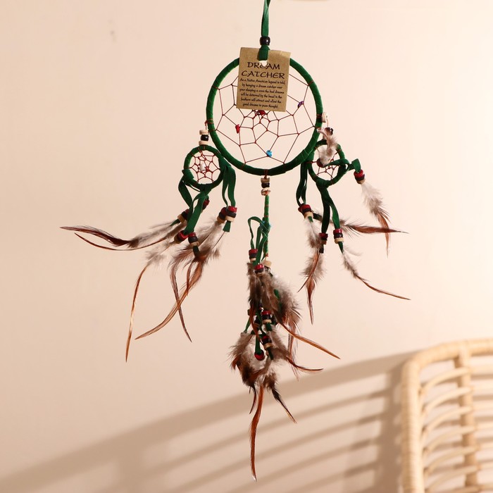 Ловец снов «Пять зеленых колец», 0.7×15×40 см