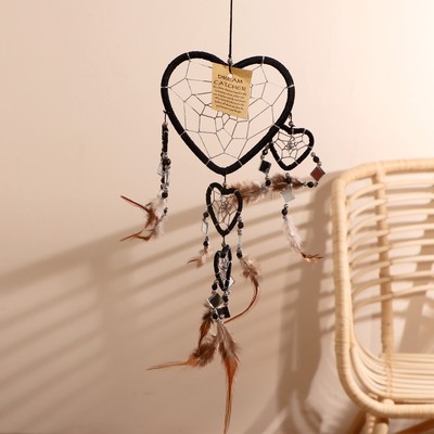 Ловец снов «Пять черных сердец», 0.7×16×45 см