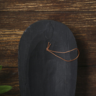 Маска настенная дерево "Абориген черный с цветком" 2х10х25 см - Фото 5
