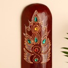 Маска настенная дерево "Абориген коричневый со стразами" 3х12х50 см 4165966 - фото 17016895