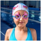 Очки для плавания детские ONLITOP «Фламинго», беруши, цвета МИКС - фото 8461881