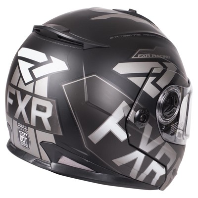 Шлем FXR Fuel Modular Evo, размер M, чёрный, серый, белый