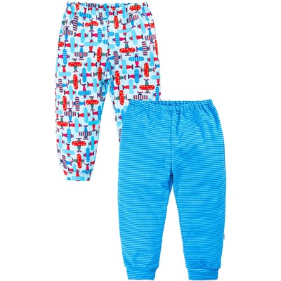 Комплект штанишек (2 штуки) для мальчика «Самолетики», цвет голубой, рост 80