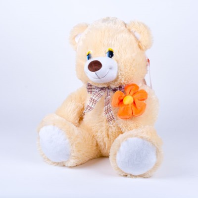 Мягкая игрушка «Медвежонок с цветком», маленький, 45 см, цвет МИКС