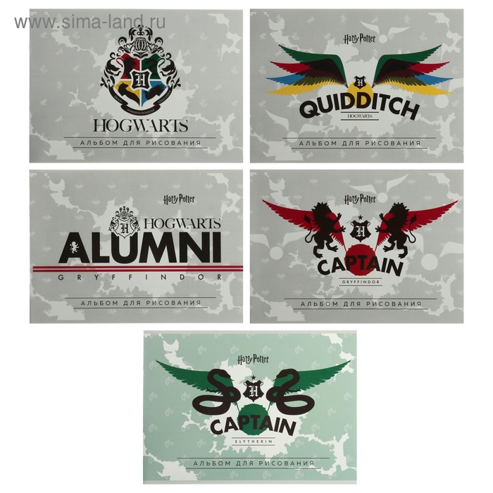 Альбом для рисования А4, 12 листов на скрепке, «Гарри Поттер», обложка мелованный картон, МИКС - Фото 1
