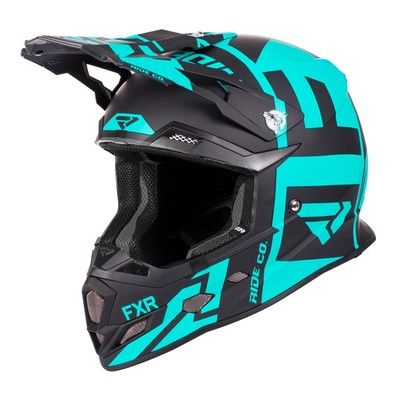 Шлем FXR Boost Clutch, размер XL, чёрный, голубой
