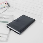 Визитница на кнопке, 3 ряда, 24 листа, чёрный матовый - Фото 2