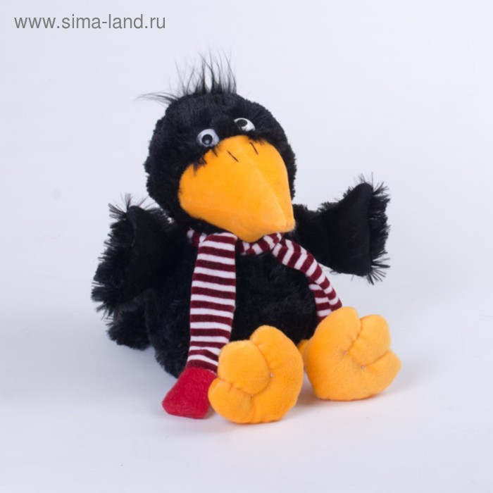 Мягкая игрушка «Ворона в шарфе», 30 см - Фото 1