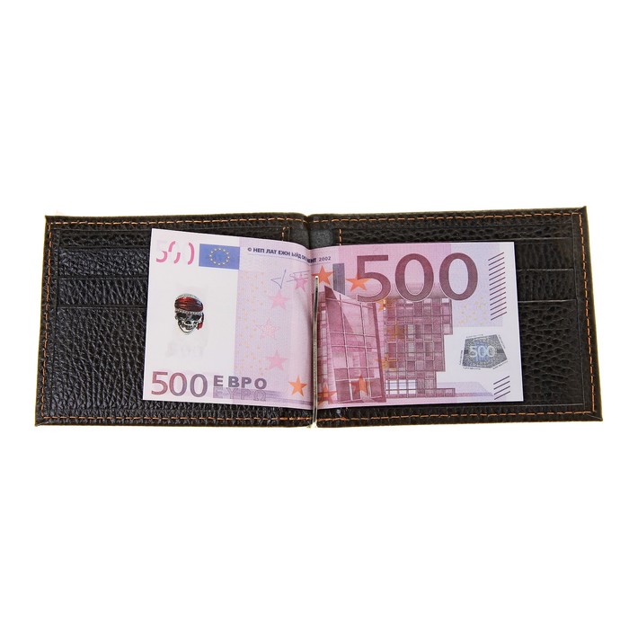 Зажим для купюр, 1 отдел для кредитных карт, цвет чёрный 39309