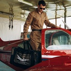 Сумка дорожная на молнии, 3 наружных кармана, длинный ремень, цвет чёрный/хаки - Фото 4