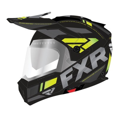 Шлем FXR Maverick Team с подогревом, размер L, чёрный, серый, жёлтый