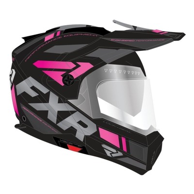 Шлем FXR Maverick Team с подогревом, размер M, чёрный, серый, розовый