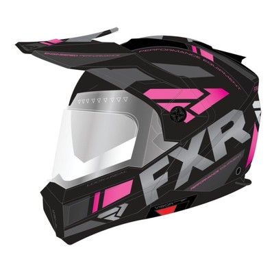 Шлем FXR Maverick Team с подогревом, размер M, чёрный, серый, розовый