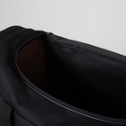 Сумка спортивная на молнии, 2 наружных кармана, длинный ремень, цвет чёрный - фото 9892916