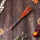 Сувенирный музыкальный инструмент дерево "Кастаньет с узором" 4x5x23 см - Фото 4