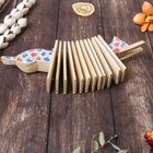 Сувенирный музыкальный инструмент «Трещотка крокодил пятнистый», 4×27×9 см, дерево, МИКС - Фото 8