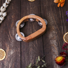 Сувенирный музыкальный инструмент "Тамбурин" дерево 3x16x12 см - Фото 1