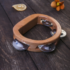 Сувенирный музыкальный инструмент "Тамбурин" дерево 3x16x12 см - Фото 3