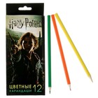 Карандаши 12 цветов «Гарри Поттер», шестигранные, заточенные, европодвес - Фото 1