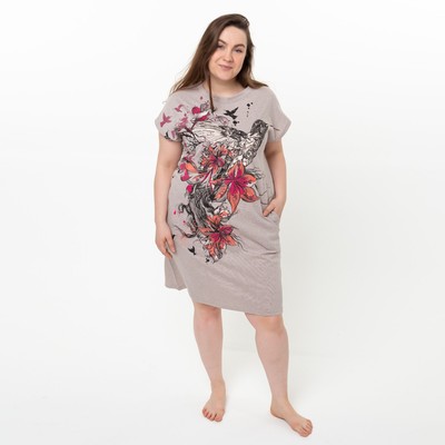 Ночная сорочка женская, цвет персик, размер 62