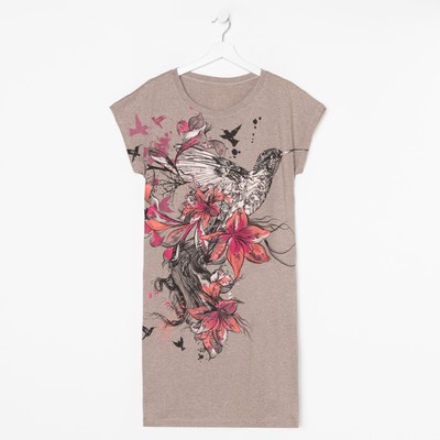 Ночная сорочка женская, цвет персик, размер 62