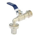 Кран водоразборный со штуцером ZEIN, 3/4", ручка, корпус цинк - Фото 4