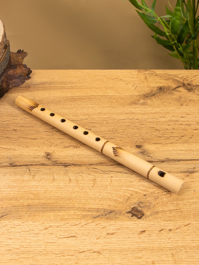 Сувенирный музыкальный инструмент «Флейта светлая», 30×1.8×1.8 см, бамбук - Фото 1