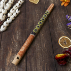 Музыкальный инструмент бамбук "Флейта Этнический орнамент" 35x2,5x2,5 см - фото 8657644