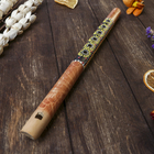Музыкальный инструмент бамбук "Флейта Этнический орнамент" 35x2,5x2,5 см - фото 8657646