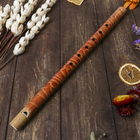 Музыкальный инструмент бамбук "Флейта с узором" 40x2,5x2,5 см - фото 8818315