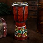 Сувенирный музыкальный инструмент "Барабан Джембе Цветочный узор" 11x11x20 см МИКС 4165874 - фото 16390350