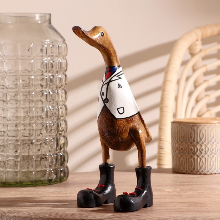 Сувенир «Утка в белом пиджаке», 13×9×27 см, дерево