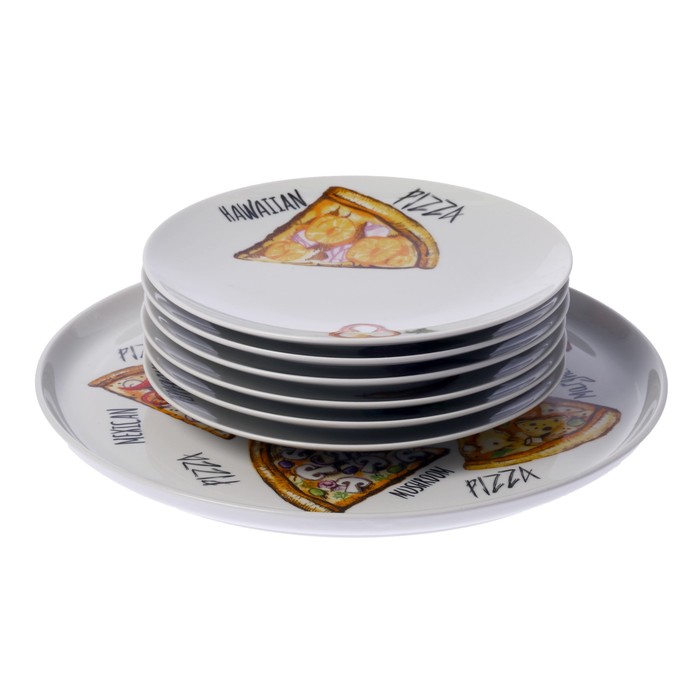 Набор для пиццы "Пицца", 7 предметов: 1 шт - 30 см, 6 шт - 20 см - фото 114089363