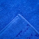 Полотенце махровое Бодринг 70х140 +/- 2см, цв.синий, 430 г/м, хлопок 100% - Фото 3