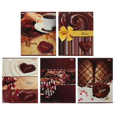 Тетрадь 96 листов клетка «Шоколад», обложка мелованный картон