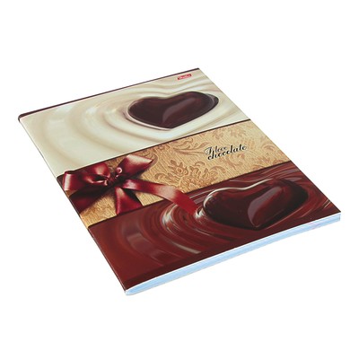 Тетрадь 96 листов клетка «Шоколад», обложка мелованный картон