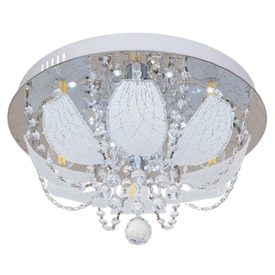 Люстра ЭкономСвет с ПДУ «Арлингтон» 4x40Вт E14 хром 40х40х23 см