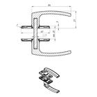 Ручка двусторонняя пластиковая для теплиц, серая - Фото 3