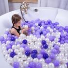 Набор шаров для сухого бассейна 500 шт, цвет: белый перламутр - Фото 3