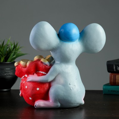 Копилка "Мышь с мешком денег" 22 см