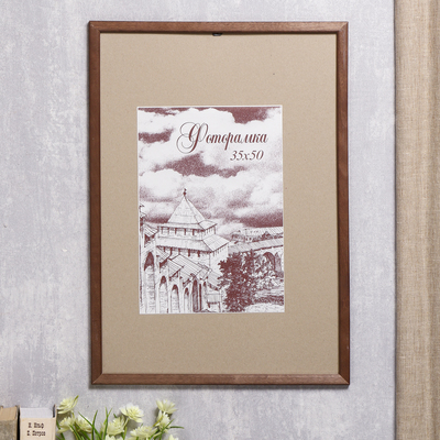 Фоторамка для фото 35×50 см Samoa, сосна, (пластиковый экран), орех