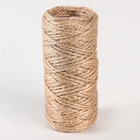 Шпагат джутовый d=1,5 мм, 30 м, скрученный, цвет натуральный - Фото 1